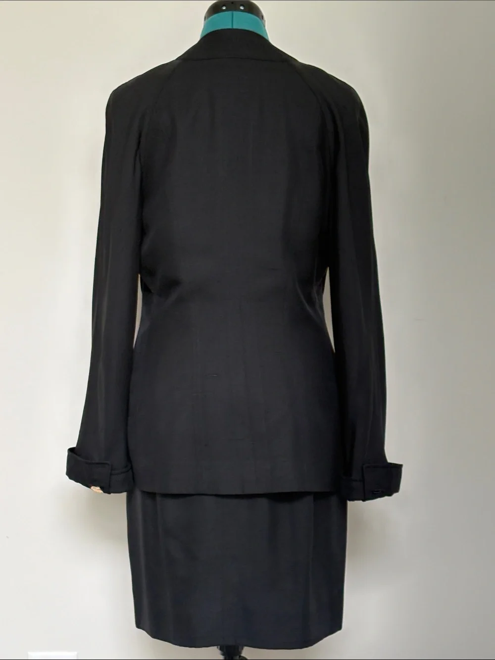CHANEL Vintage Black Silk Suit - early 1990’s